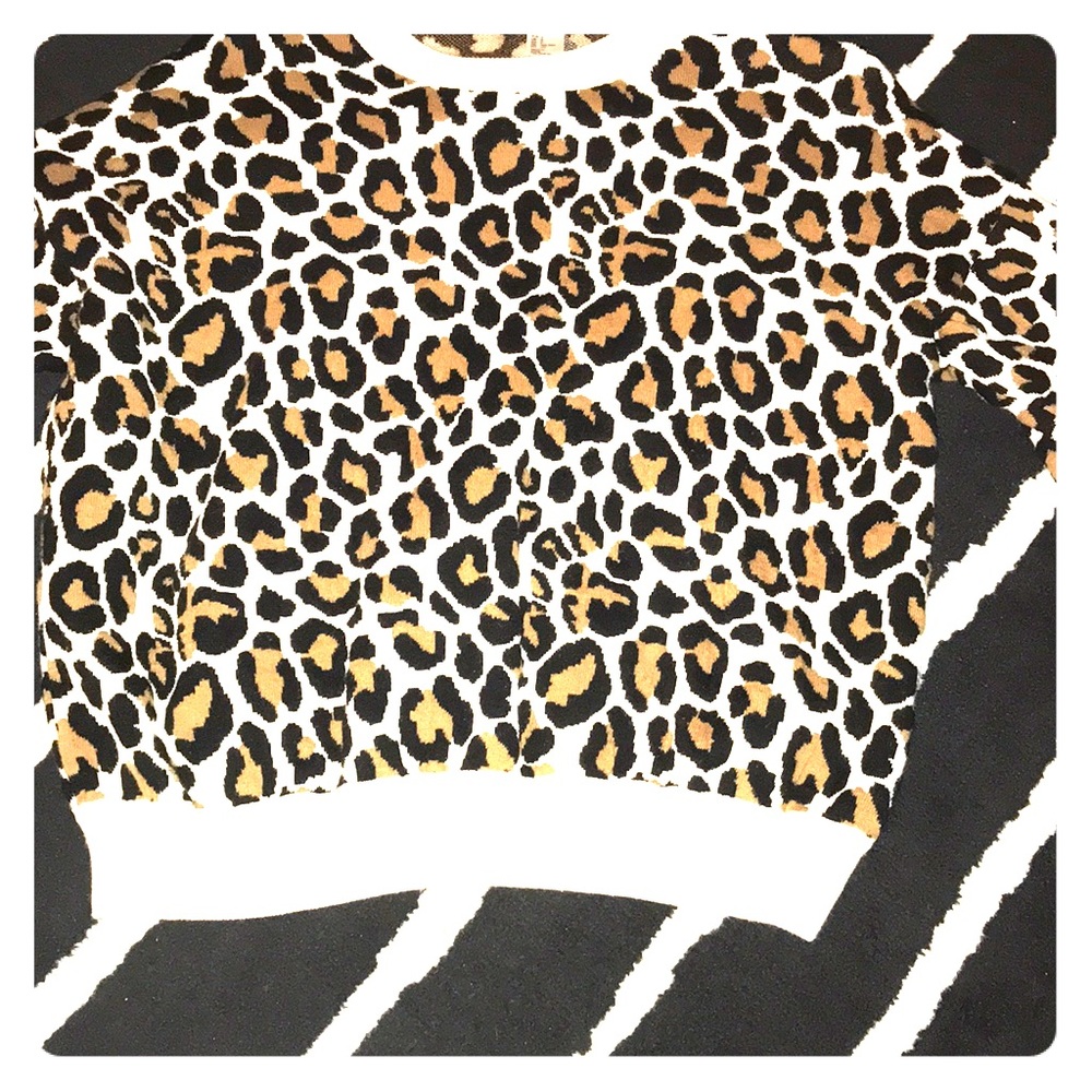 H&M cheetah print sweater